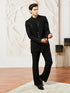 Men's Black Georgette Blazer